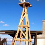 wood windmill stand tower